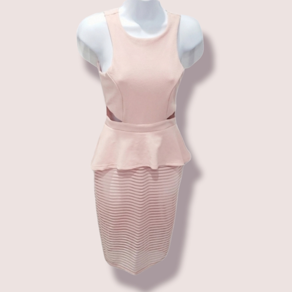 NEW! BLUSH CUTOUT SIDES MIDI DRESS (S/M)